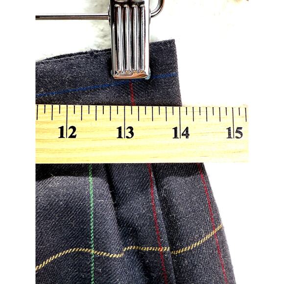 Vintage Cerruti 1881 Femme Paris Skirt Womens 4 Wool Plaid Academia Italy Preppy - Picture 5 of 7